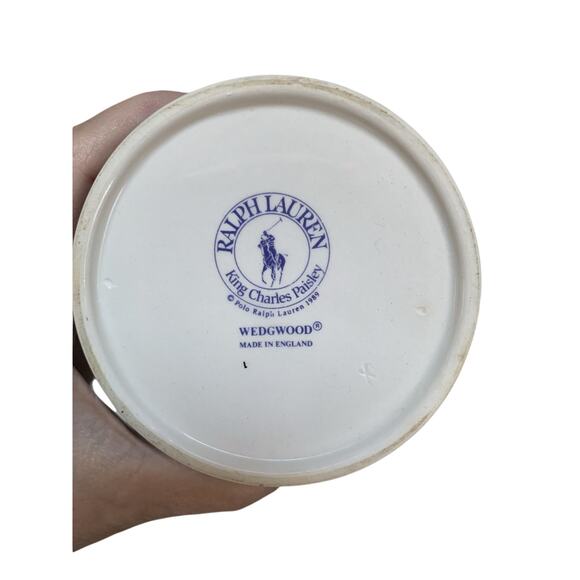 VTG Ralph Lauren Wedgwood King Charles Paisley Coffee Mugs – Set Of 6 - Picture 4 of 4